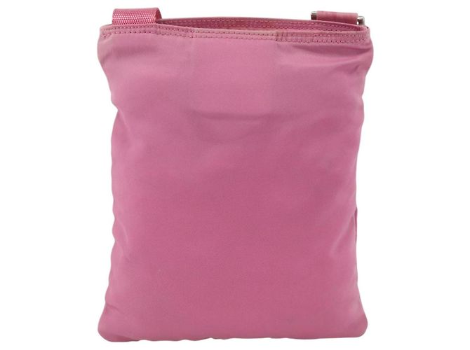 Borsa a Spalla PRADA Nylon Rosa Argento Auth YKZ1090 - vista 3