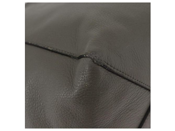 Céline Bolso Tote Cabas Phantom de cuero gris plateado de CELINE Auth hk3679 Castaño Plata - vista 10