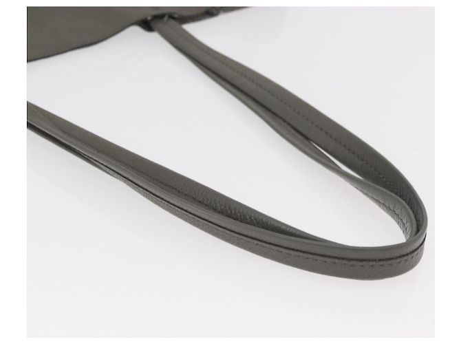 Céline Bolso Tote Cabas Phantom de cuero gris plateado de CELINE Auth hk3679 Castaño Plata - vista 7