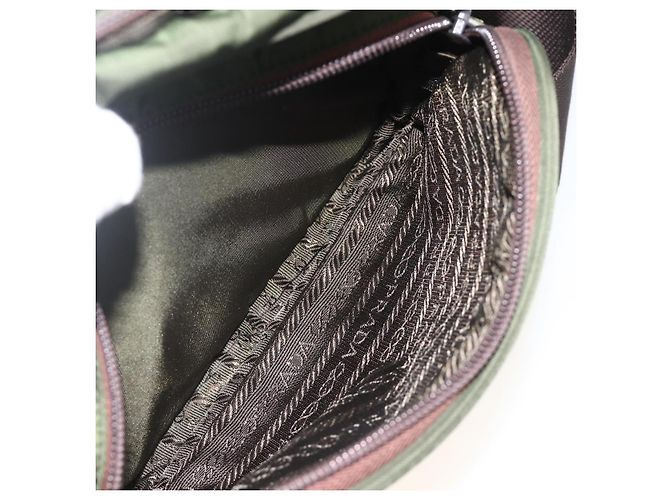 Borsa a Spalla PRADA in Nylon Verde Argento Auth BA11940 - vista 23