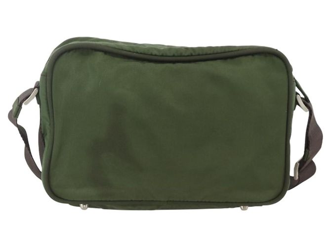 Borsa a Spalla PRADA in Nylon Verde Argento Auth BA11940 - vista 3