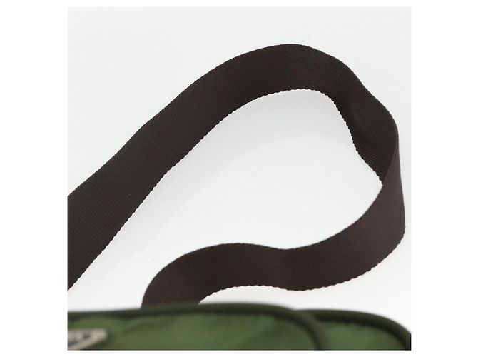 Borsa a Spalla PRADA in Nylon Verde Argento Auth BA11940 - vista 8