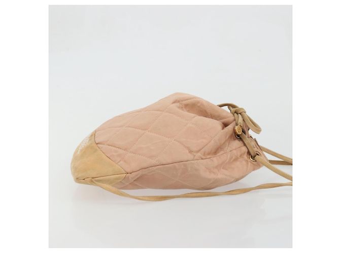 CHANEL Matelassé Rucksack Satin Rosa Gold CC Auth bs34274 Pink Golden - Ansicht 4