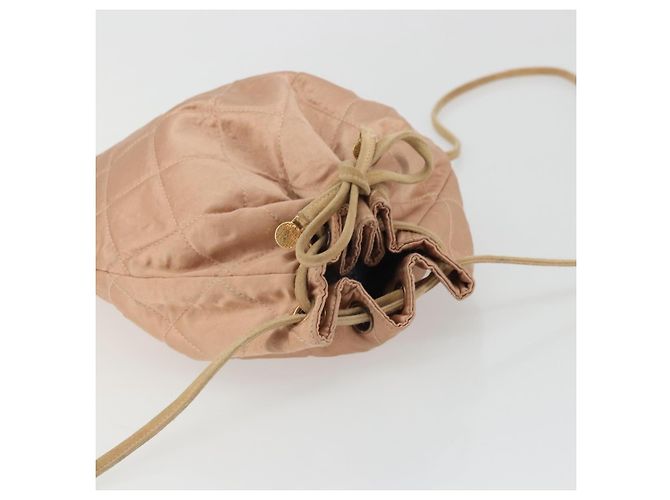 CHANEL Matelassé Rucksack Satin Rosa Gold CC Auth bs34274 Pink Golden - Ansicht 6
