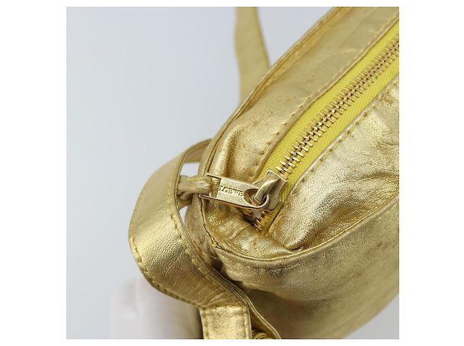 Borsa a Spalla in Pelle LOEWE anagramma Oro Auth AMZ499 D'oro - vista 11