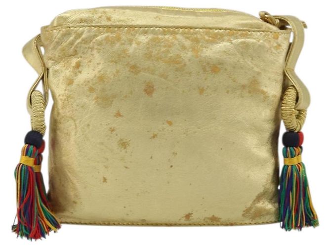 Borsa a Spalla in Pelle LOEWE anagramma Oro Auth AMZ499 D'oro - vista 2