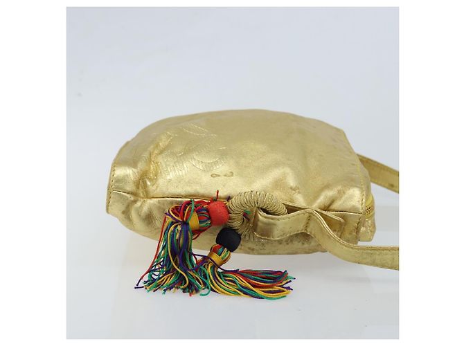 Borsa a Spalla in Pelle LOEWE anagramma Oro Auth AMZ499 D'oro - vista 3