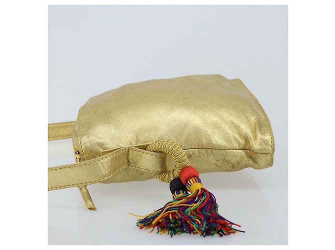 Borsa a Spalla in Pelle LOEWE anagramma Oro Auth AMZ499 D'oro - vista 4