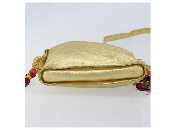 Borsa a Spalla in Pelle LOEWE anagramma Oro Auth AMZ499 D'oro - vista 5