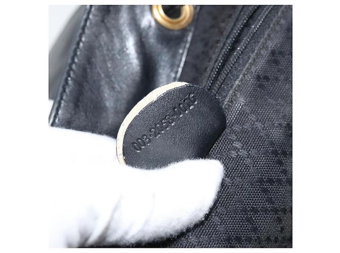 Zaino in Pelle Gucci Bamboo Nero Oro 003 2058 0016 Auth gh2009 - vista 27