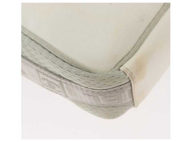 CHANEL Borsa a Spalla Camelia Sport in Nylon Bianco Argento CC Auth bs34278 - vista 12