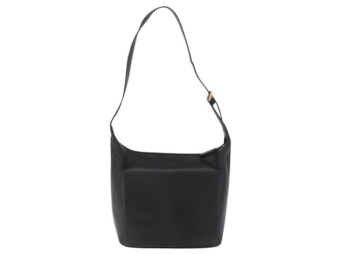 Borsa a Spalla Burberrys in Pelle Scamosciata Nera e Oro Auth bs34378 Nero D'oro - vista 3
