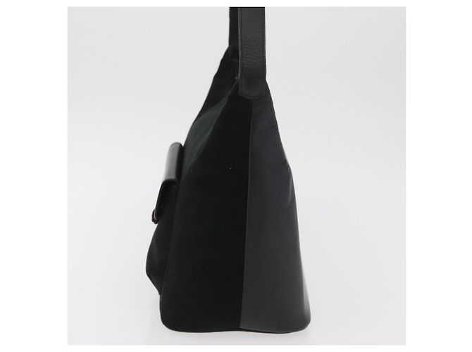 Borsa a Spalla Burberrys in Pelle Scamosciata Nera e Oro Auth bs34378 Nero D'oro - vista 4