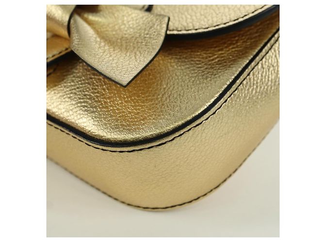 BURBERRY Schultertasche aus Leder Gold Auth INZ018A Golden - Ansicht 11