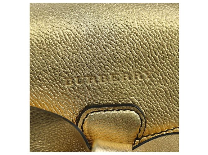 BURBERRY Schultertasche aus Leder Gold Auth INZ018A Golden - Ansicht 14