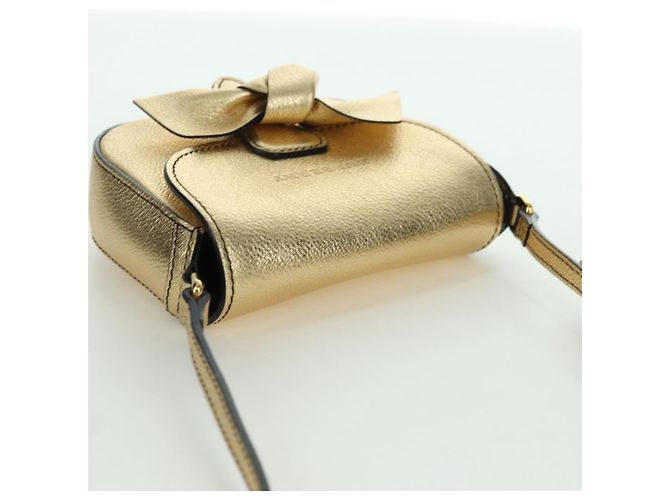 BURBERRY Schultertasche aus Leder Gold Auth INZ018A Golden - Ansicht 6