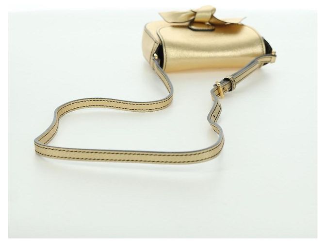 BURBERRY Schultertasche aus Leder Gold Auth INZ018A Golden - Ansicht 7