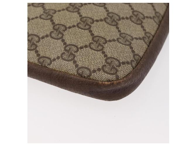 Gucci Borsa a Spalla GG Supreme PVC Beige Oro Auth ka3822 D'oro - vista 12