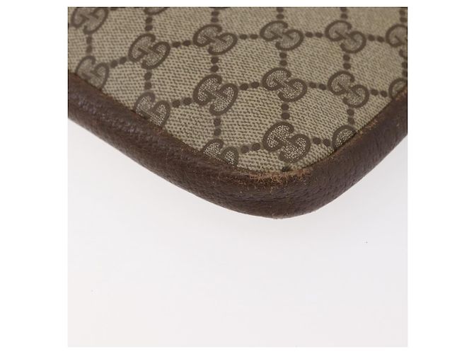 Gucci Borsa a Spalla GG Supreme PVC Beige Oro Auth ka3822 D'oro - vista 13