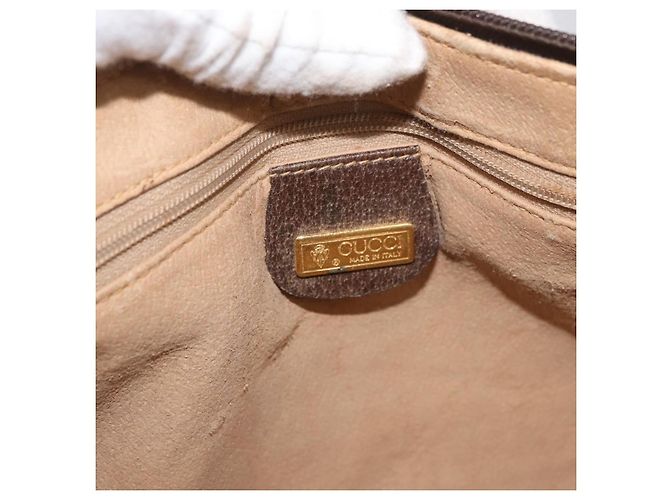 Gucci Borsa a Spalla GG Supreme PVC Beige Oro Auth ka3822 D'oro - vista 15