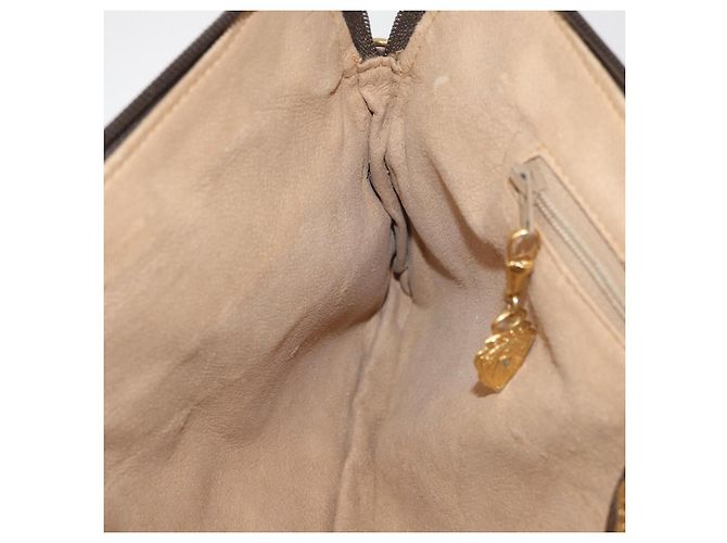 Gucci Borsa a Spalla GG Supreme PVC Beige Oro Auth ka3822 D'oro - vista 18