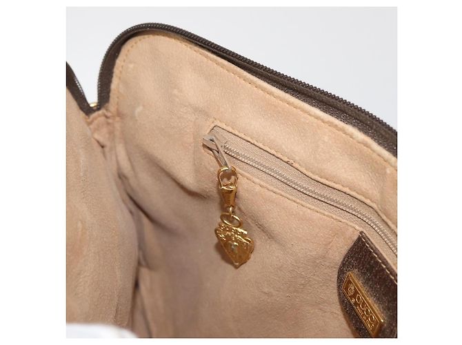 Gucci Borsa a Spalla GG Supreme PVC Beige Oro Auth ka3822 D'oro - vista 19