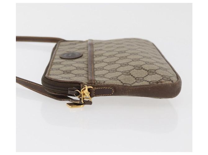 Gucci Borsa a Spalla GG Supreme PVC Beige Oro Auth ka3822 D'oro - vista 5