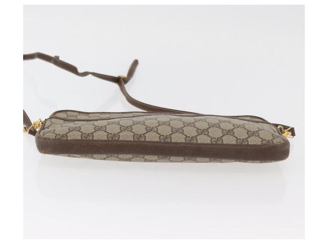 Gucci Borsa a Spalla GG Supreme PVC Beige Oro Auth ka3822 D'oro - vista 9