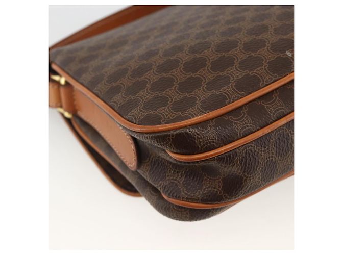 Céline Borsa a spalla circolare in tela Macadam CELINE in pelle PVC marrone oro Auth YKZ1117 - vista 13