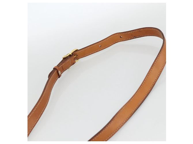 Céline Borsa a spalla circolare in tela Macadam CELINE in pelle PVC marrone oro Auth YKZ1117 - vista 8