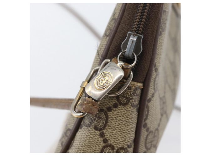 Gucci Borsa a Spalla GG Supreme PVC Beige Oro 97 02 068 Auth YKZ783 D'oro - vista 14