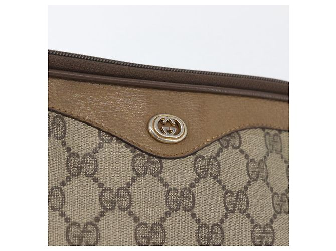 Gucci Borsa a Spalla GG Supreme PVC Beige Oro 97 02 068 Auth YKZ783 D'oro - vista 15