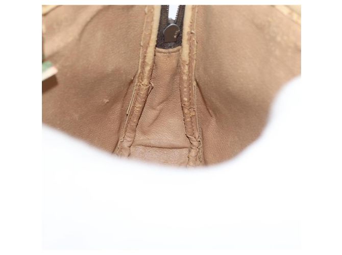 Gucci Borsa a Spalla GG Supreme PVC Beige Oro 97 02 068 Auth YKZ783 D'oro - vista 18