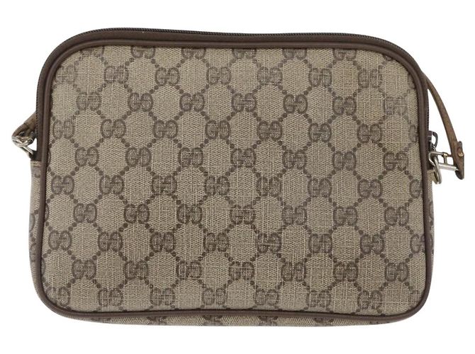 Gucci Borsa a Spalla GG Supreme PVC Beige Oro 97 02 068 Auth YKZ783 D'oro - vista 3