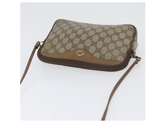 Gucci Borsa a Spalla GG Supreme PVC Beige Oro 97 02 068 Auth YKZ783 D'oro - vista 6