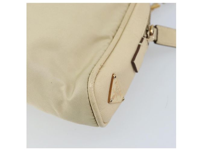 PRADA Borsa a mano in nylon beige oro Auth YKZ516 D'oro - vista 12