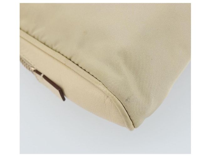 PRADA Borsa a mano in nylon beige oro Auth YKZ516 D'oro - vista 13