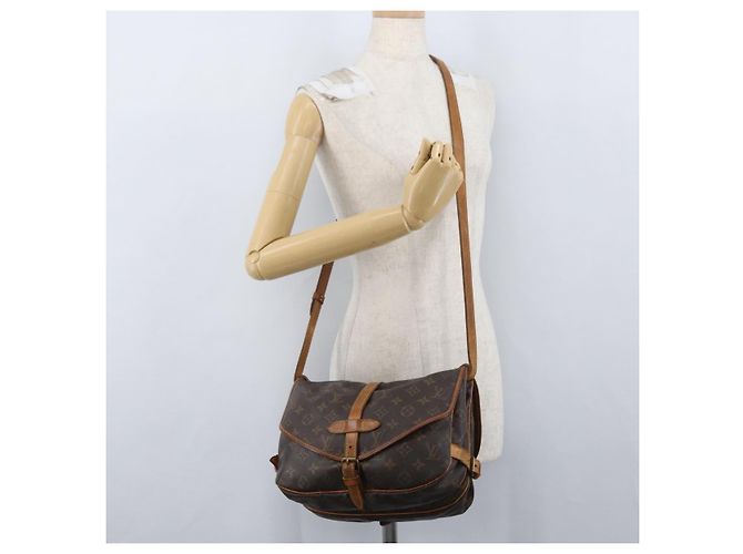 LOUIS VUITTON Borsa a Spalla Monogram Saumur 30 M42256 LV Auth AMZ352 Monogramma - vista 28