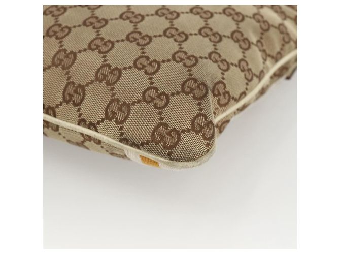 Borsa a Spalla Gucci GG Canvas Sherry Line Beige Oro 144888 Auth AMZ009 D'oro - vista 11