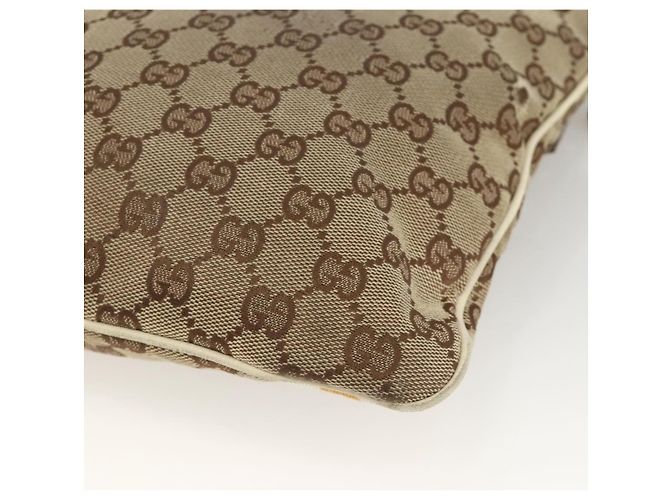 Borsa a Spalla Gucci GG Canvas Sherry Line Beige Oro 144888 Auth AMZ009 D'oro - vista 13