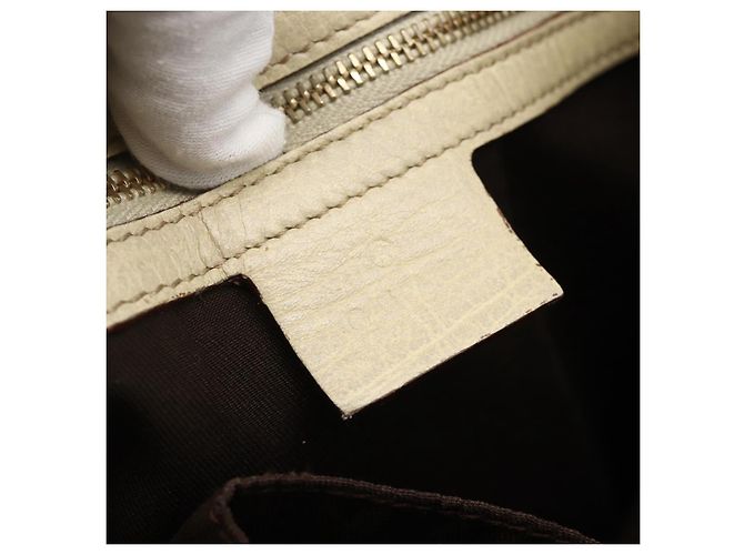 Borsa a Spalla Gucci GG Canvas Sherry Line Beige Oro 144888 Auth AMZ009 D'oro - vista 17