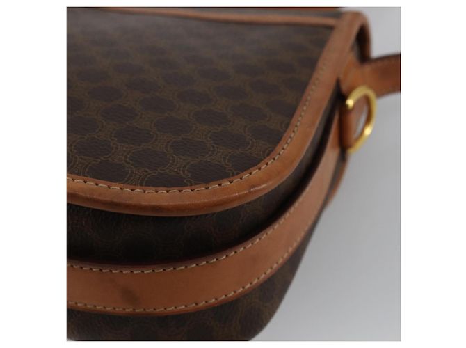Céline Borsa a spalla in tela Macadam CELINE in pelle PVC marrone oro Auth bs34376 D'oro - vista 12