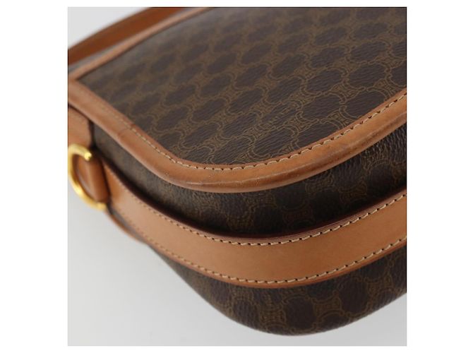 Céline Borsa a spalla in tela Macadam CELINE in pelle PVC marrone oro Auth bs34376 D'oro - vista 13