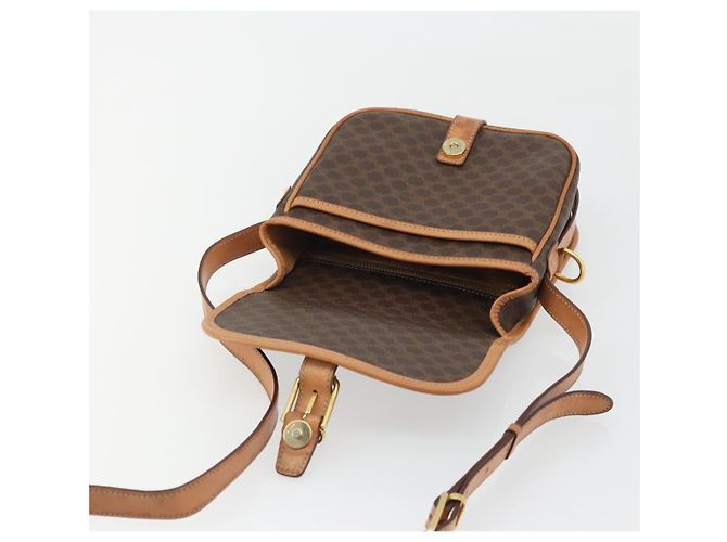 Céline Borsa a spalla in tela Macadam CELINE in pelle PVC marrone oro Auth bs34376 D'oro - vista 16