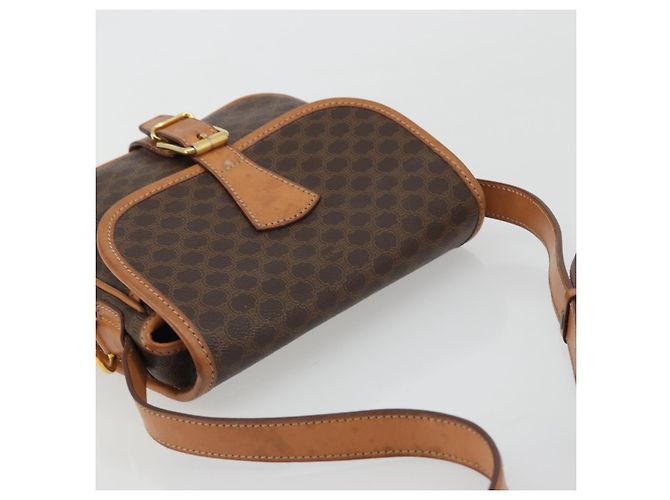 Céline Borsa a spalla in tela Macadam CELINE in pelle PVC marrone oro Auth bs34376 D'oro - vista 6