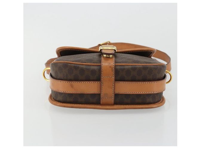 Céline Borsa a spalla in tela Macadam CELINE in pelle PVC marrone oro Auth bs34376 D'oro - vista 9