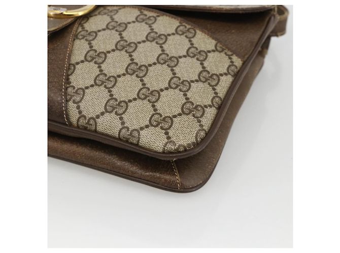 Gucci Borsa a Spalla GG Supreme PVC Beige Oro Auth YKZ952 D'oro - vista 11