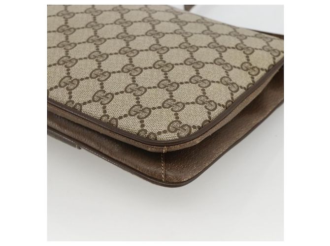 Gucci Borsa a Spalla GG Supreme PVC Beige Oro Auth YKZ952 D'oro - vista 13
