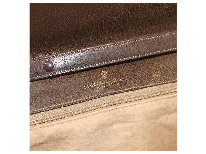Gucci Borsa a Spalla GG Supreme PVC Beige Oro Auth YKZ952 D'oro - vista 16