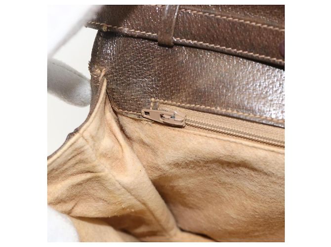 Gucci Borsa a Spalla GG Supreme PVC Beige Oro Auth YKZ952 D'oro - vista 20